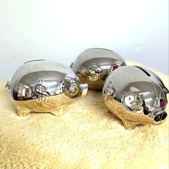 Pottery Barn NIB - Mini Piggybank with $ Embossed On Each Side - Picture 3 of 15